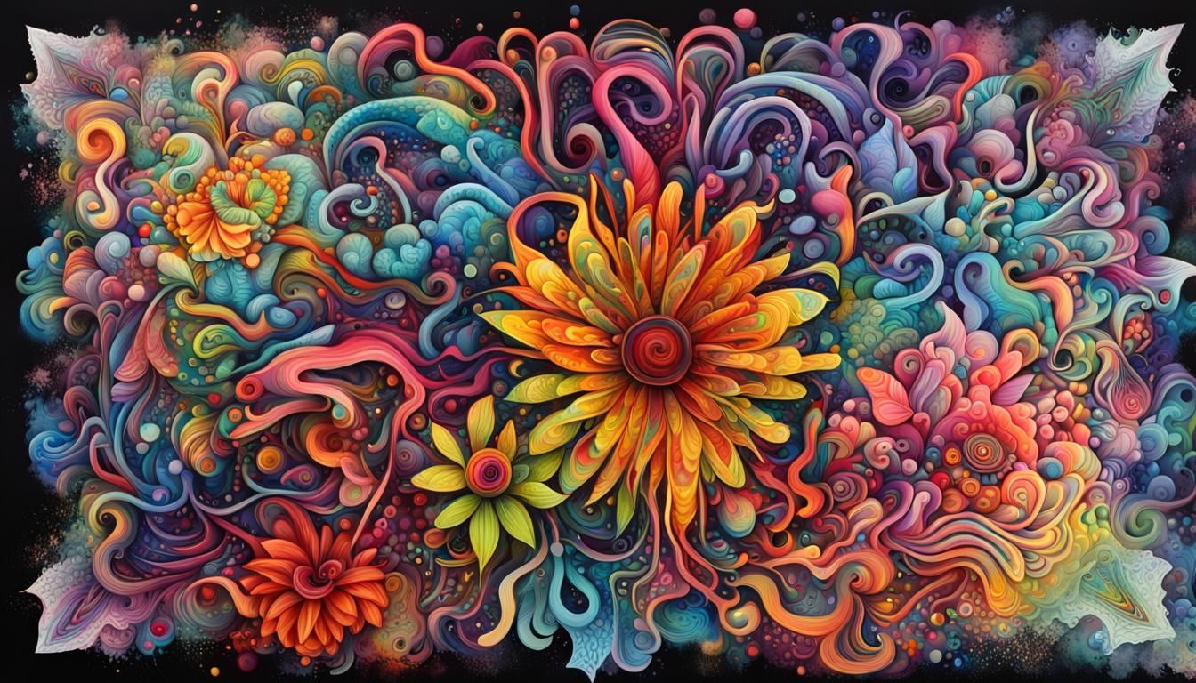 Colorful Graffiti Art of Anthropomorphic Flora