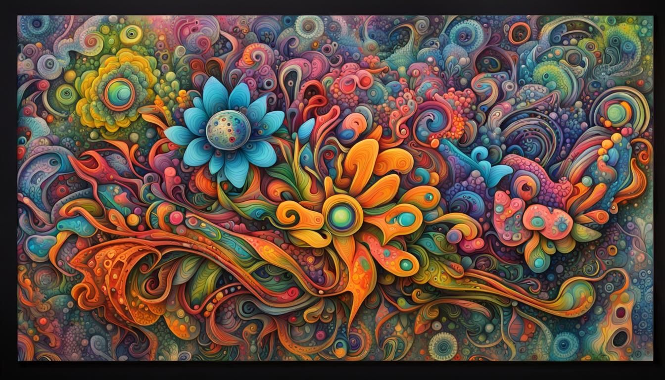 Colorful Graffiti Art of Anthropomorphic Flora