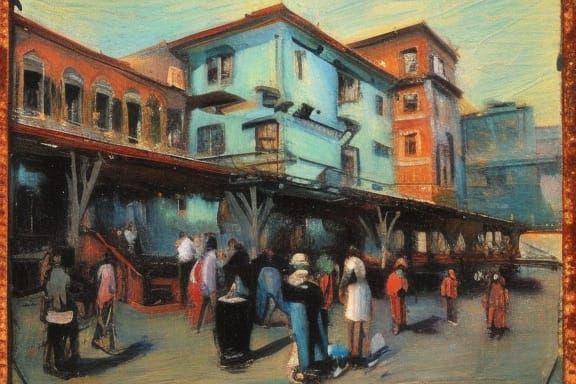 Cityscape in Ashcan School Style