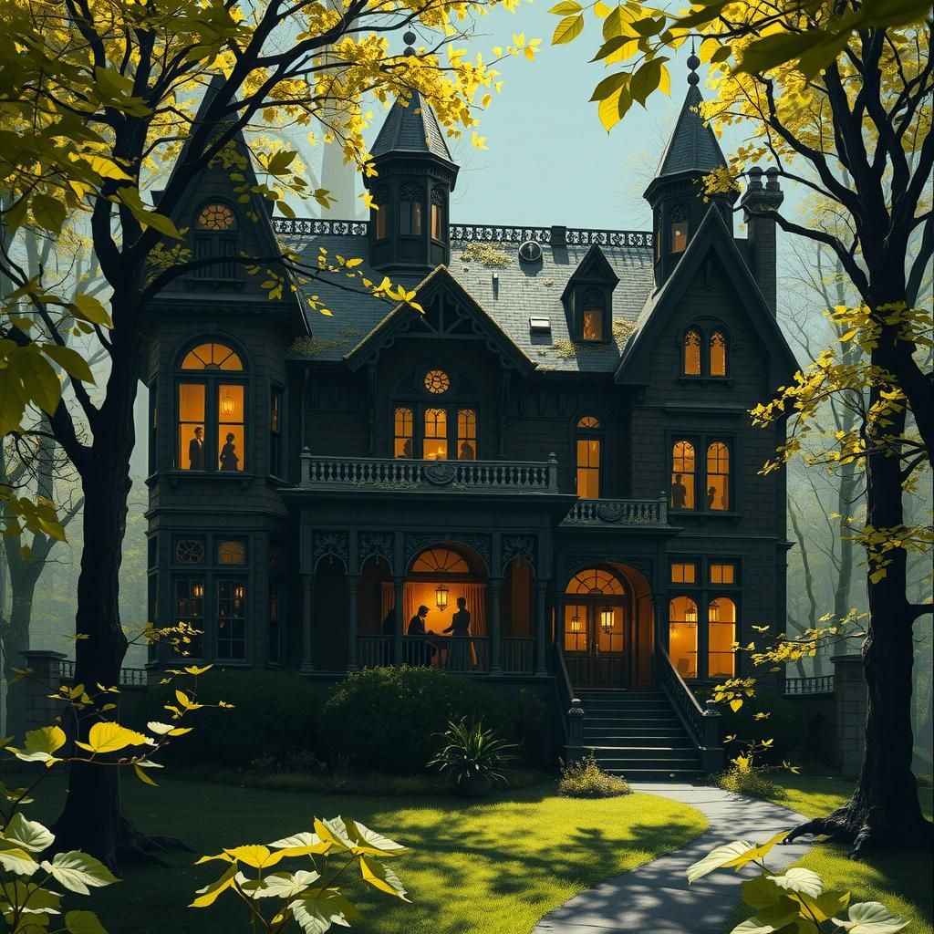 Creepy Mansion on a Sunny Day