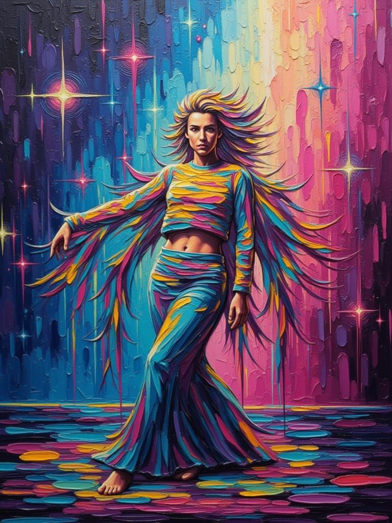 Impasto Synth Art Style