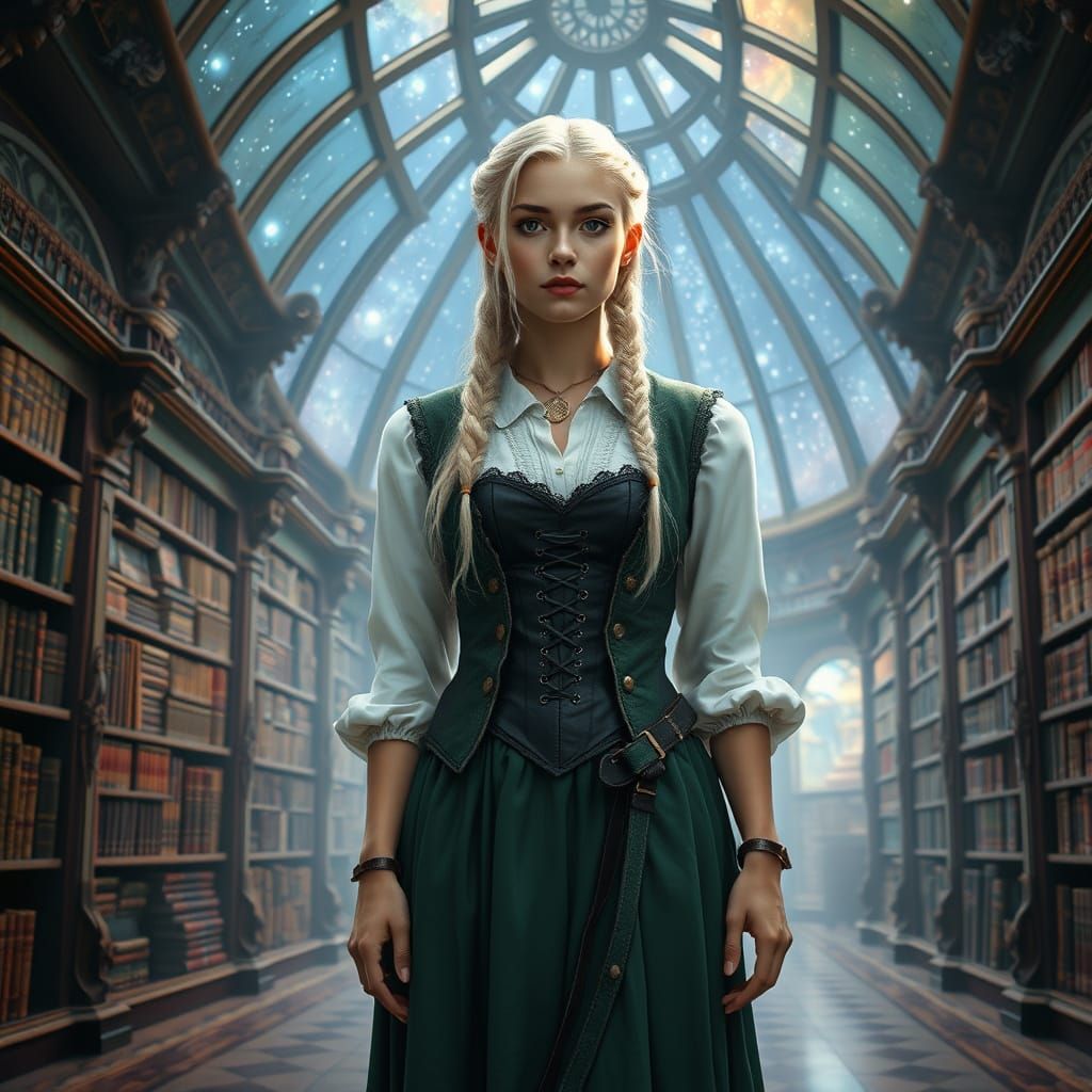 Goddess in Enchanted Bookstore