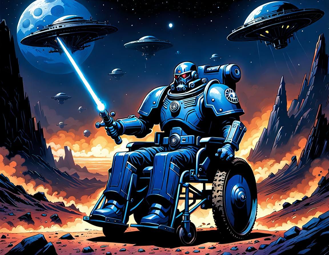 Ultramarine Defender Against Aliens, Comic Book Art