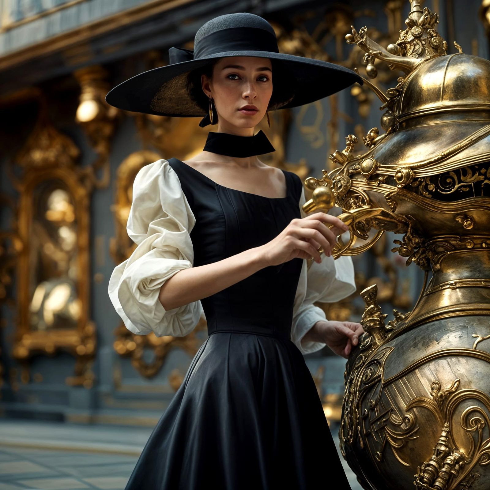 Golden Abstract Cycles in Hyperrealistic Style