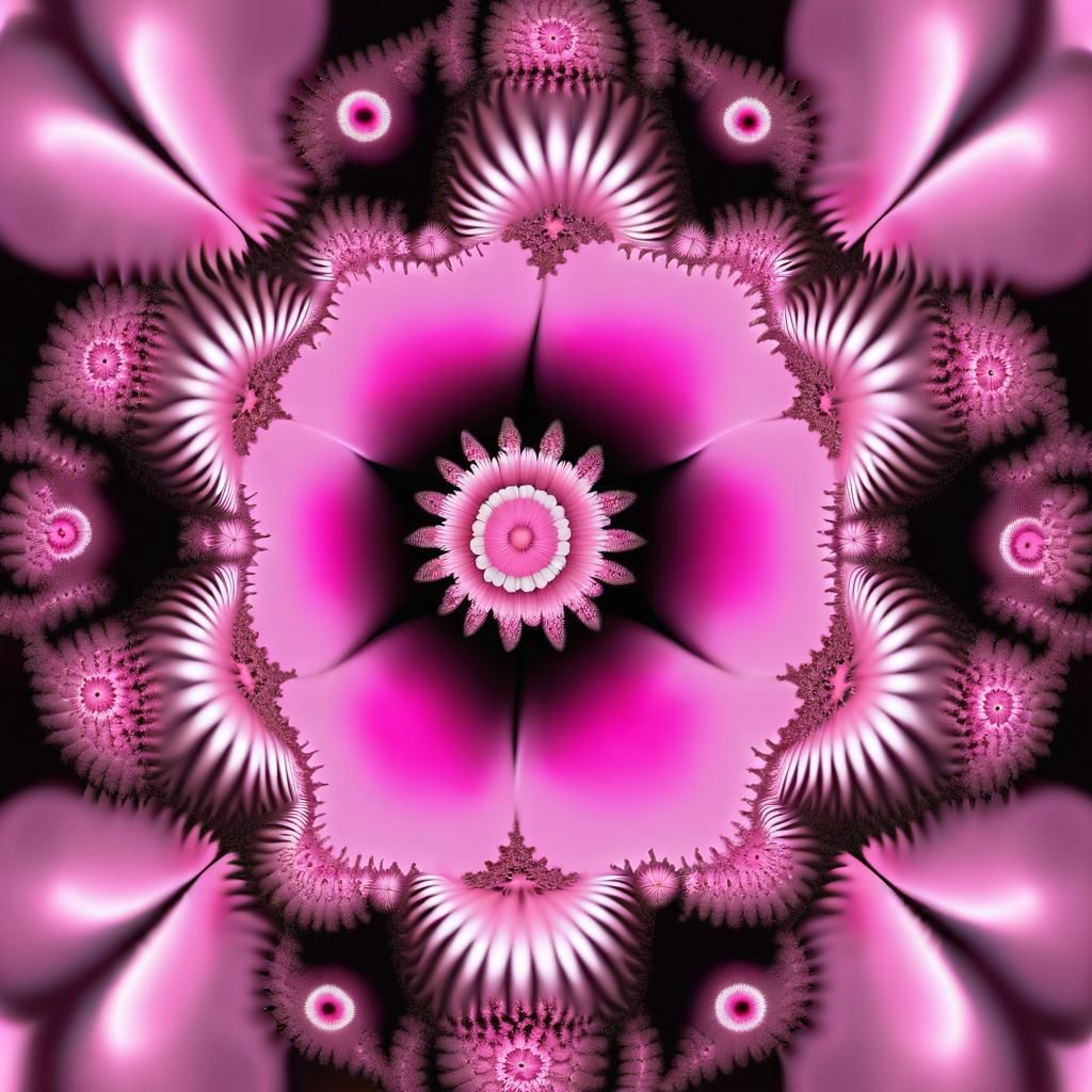Pink flower life mandelbrot cubic