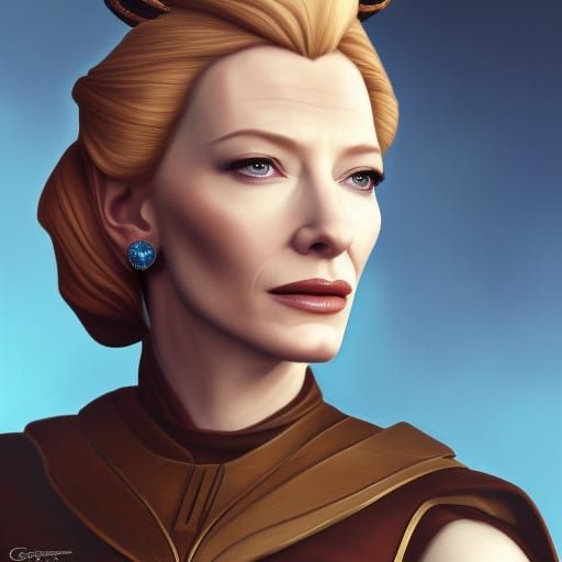 Duchess Satine Kryze Portrait in Art Nouveau Style