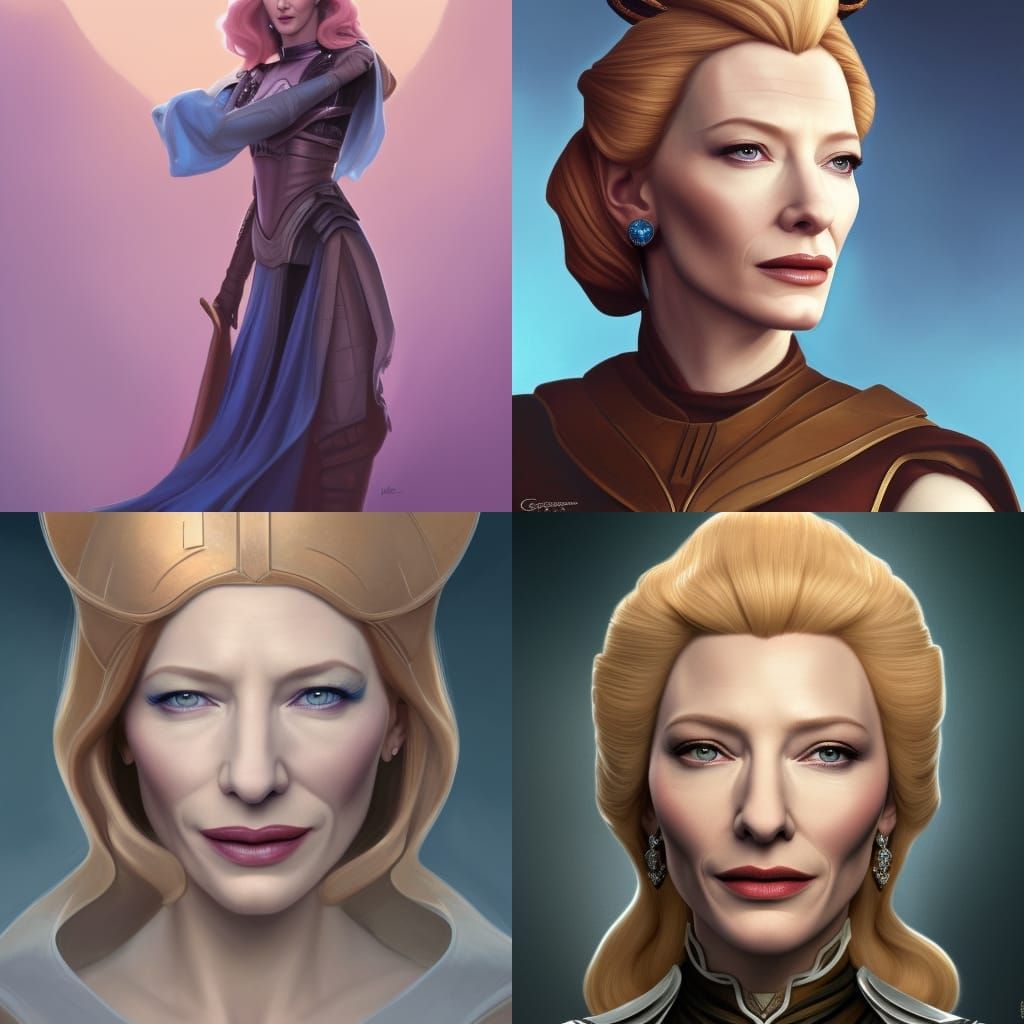 Duchess Satine Kryze Portrait in Art Nouveau Style