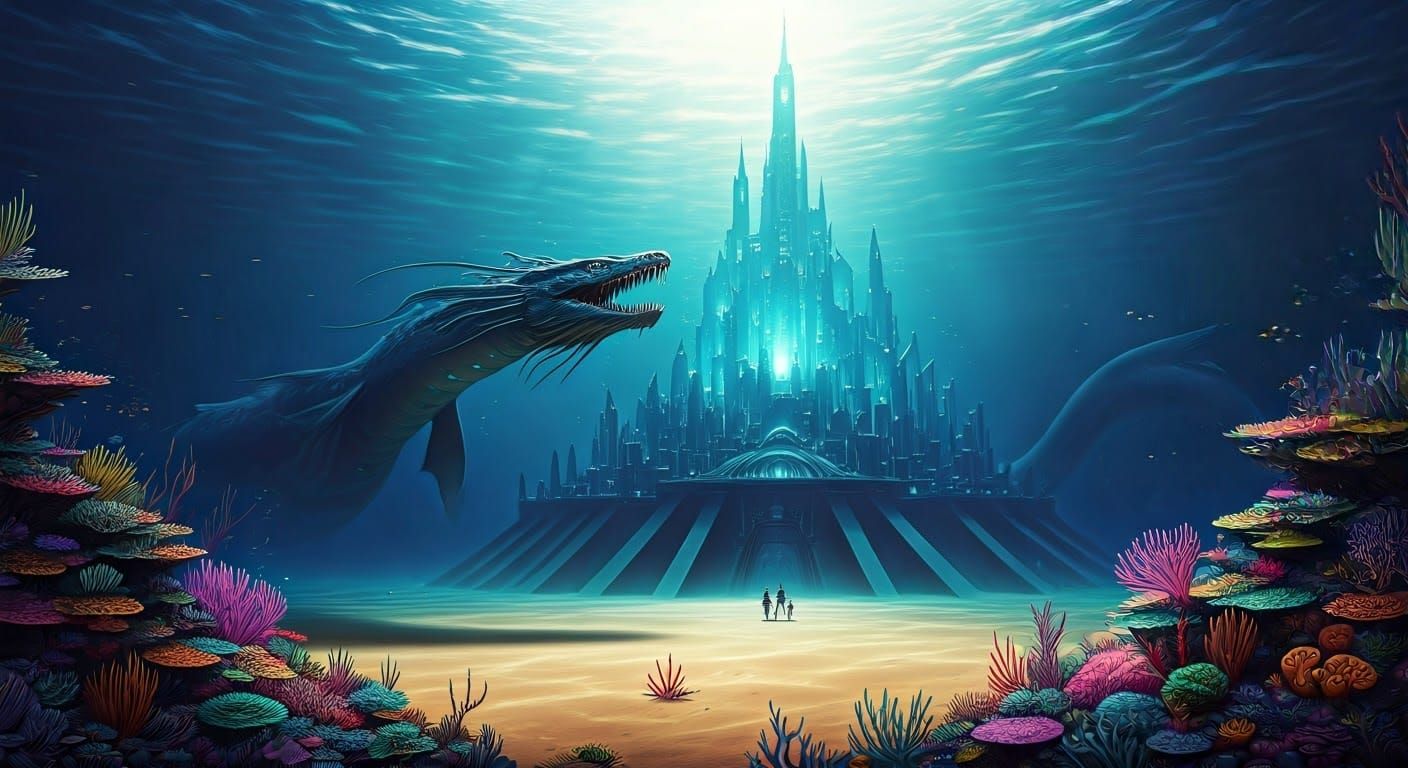 Majestic Undersea Guardian Protects Vibrant City
