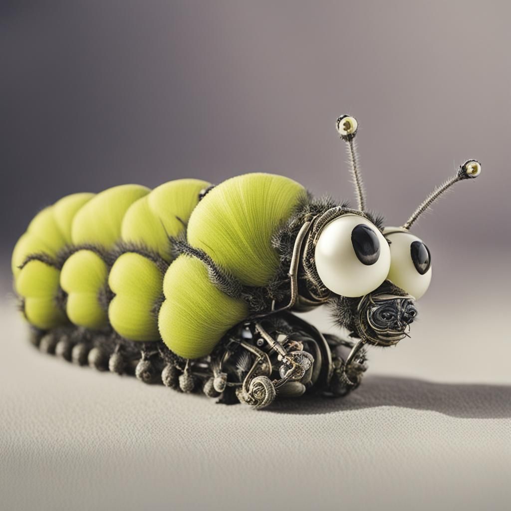 Caterpillar in Wedding Dress Concept