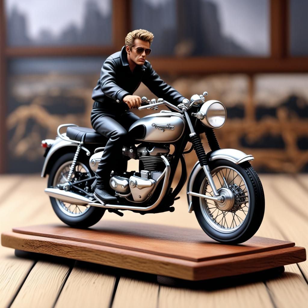 1/64 Triumph 1955 trophy with figurine James Dean