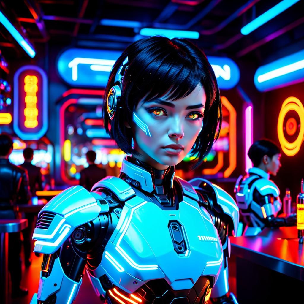 A female cyborg