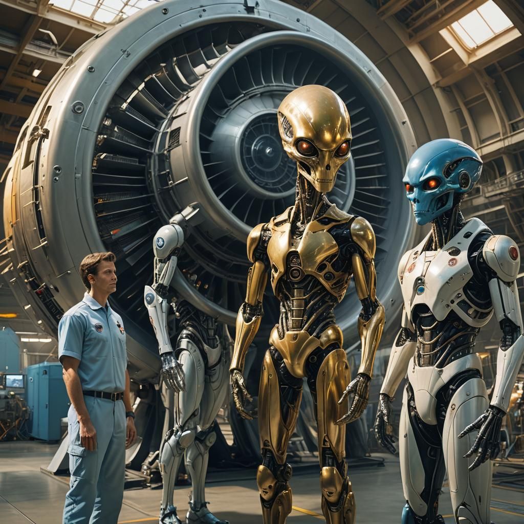 Extraterrestrial Encounter: Hyperrealistic Concept Art