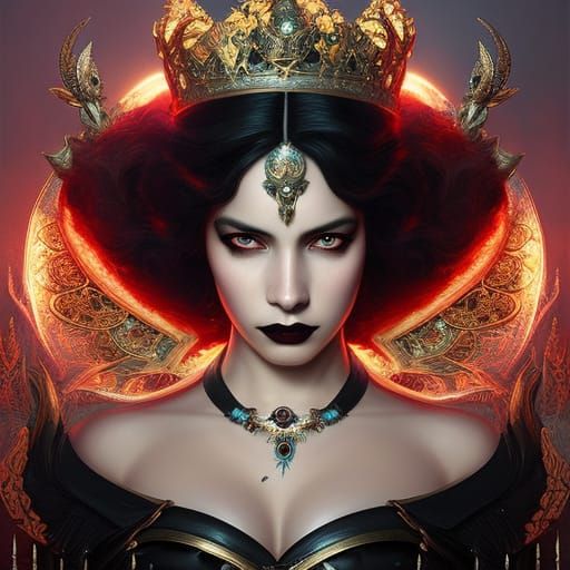 Gothic Queen of the Underworld Portrait
