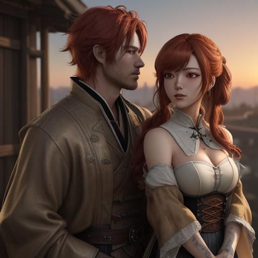 Anime Kiss Interrupted by Muddy Dog in 3D