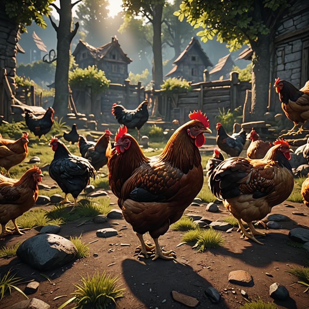 Cinematic 3D Chicken Render in 8K