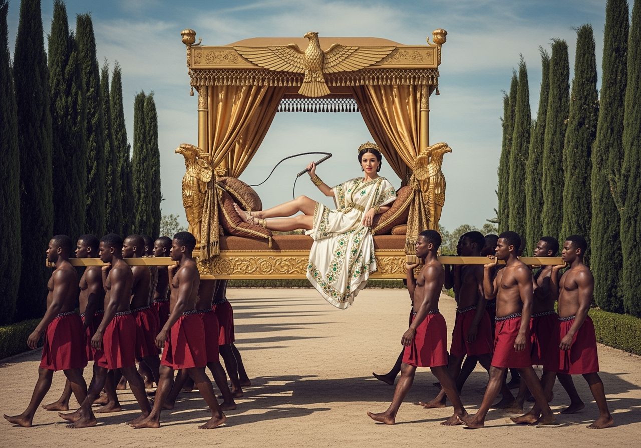 Roman Empress on Imperial Chaise Longue