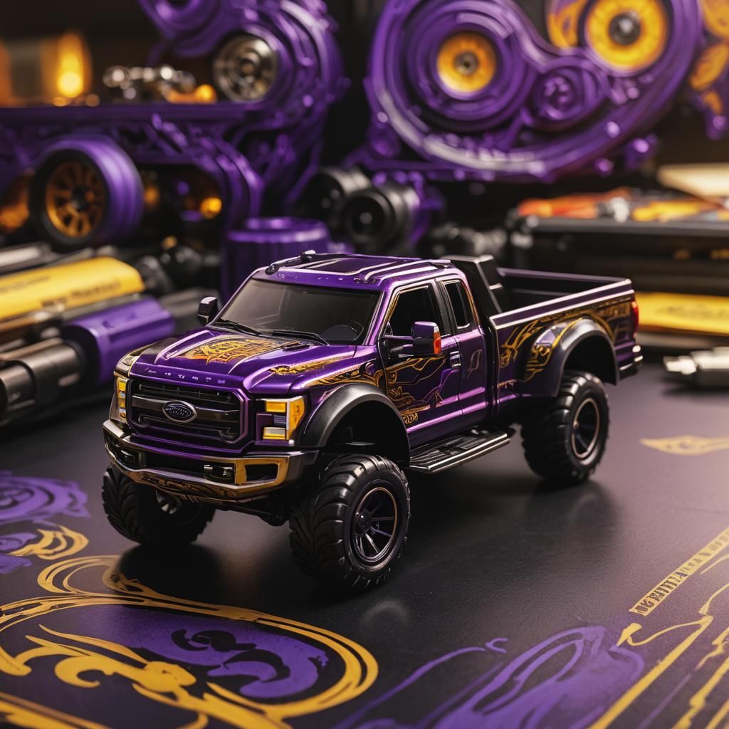 Dark Fantasy F-450 Hot Wheels Truck, Digital Art