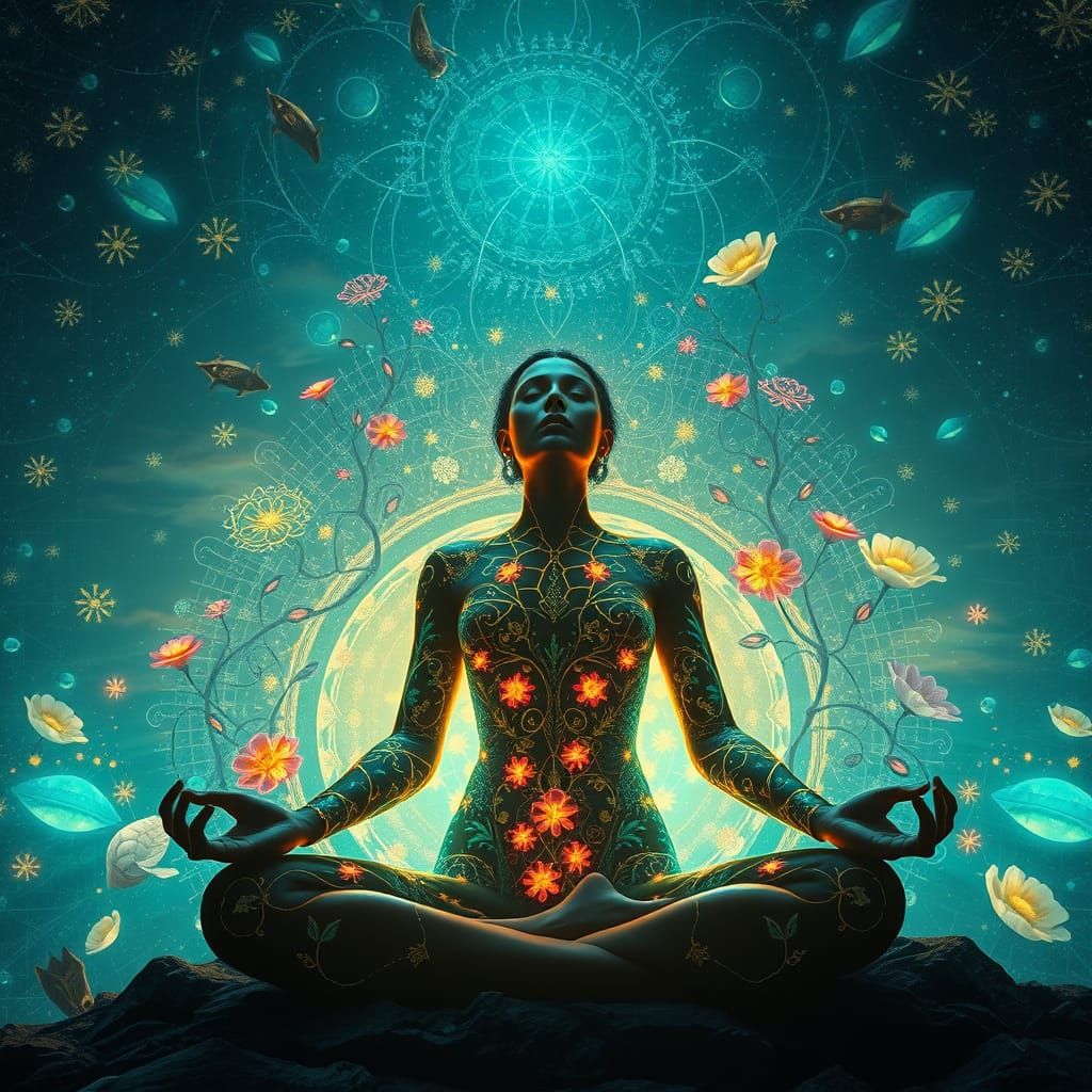 Dreamlike Fusion of Folklore and Fantasy in Ethereal Landsca...