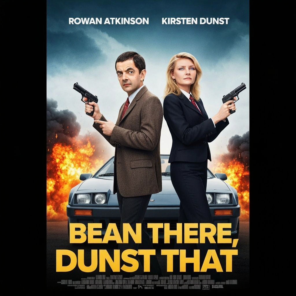 Buddy Cop Movie Poster: Bean & Dunst Action Shot