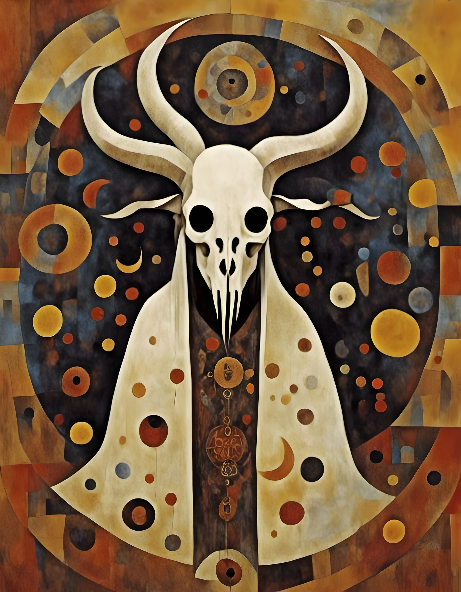 Gothic Shaman in Mystical Circle