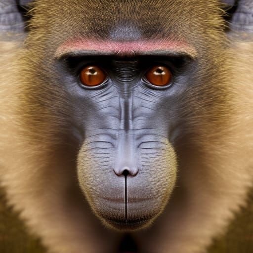 Extraterrestrial Baboon Hyena Hybrid