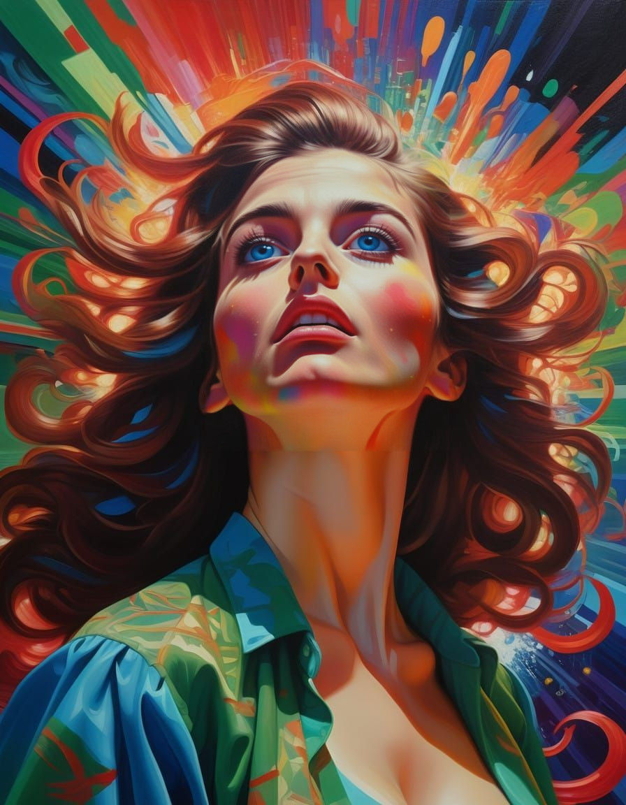 Vibrant Color Explosion in Poster Art Style