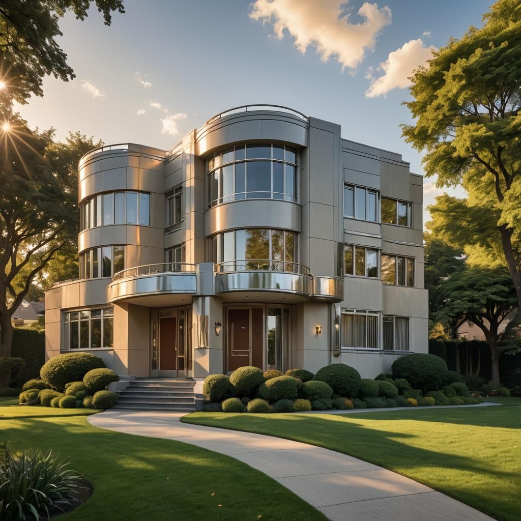 Elegant Art Deco Home with Geometric Details