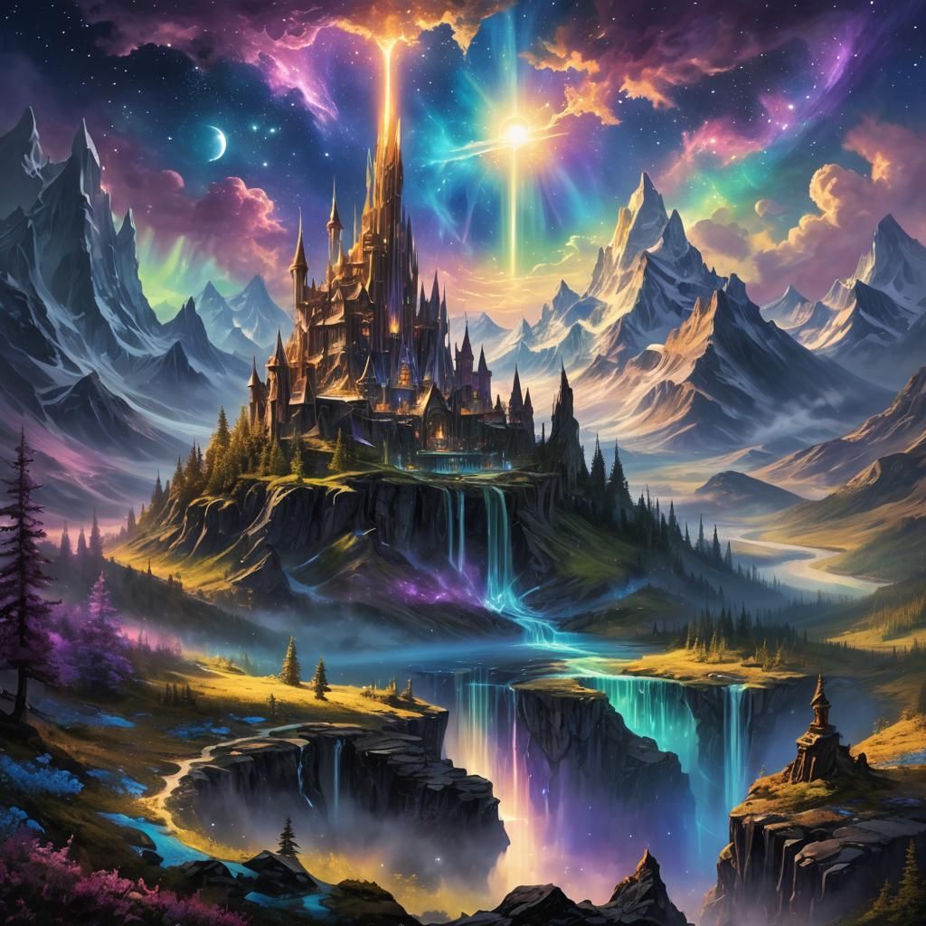 Mystical Realm of Aethoria: Digital Art