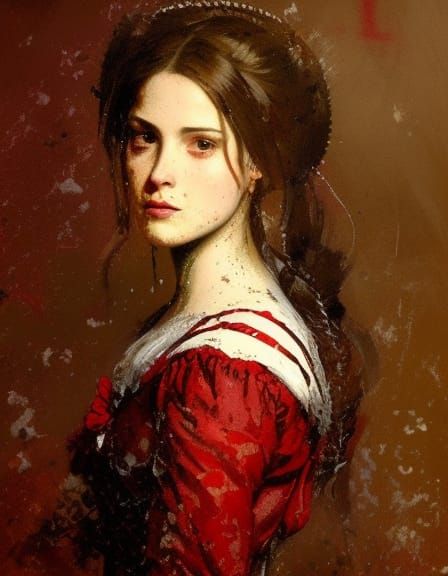 Hester Prynne Portrait in Victorian Speedpaint Style