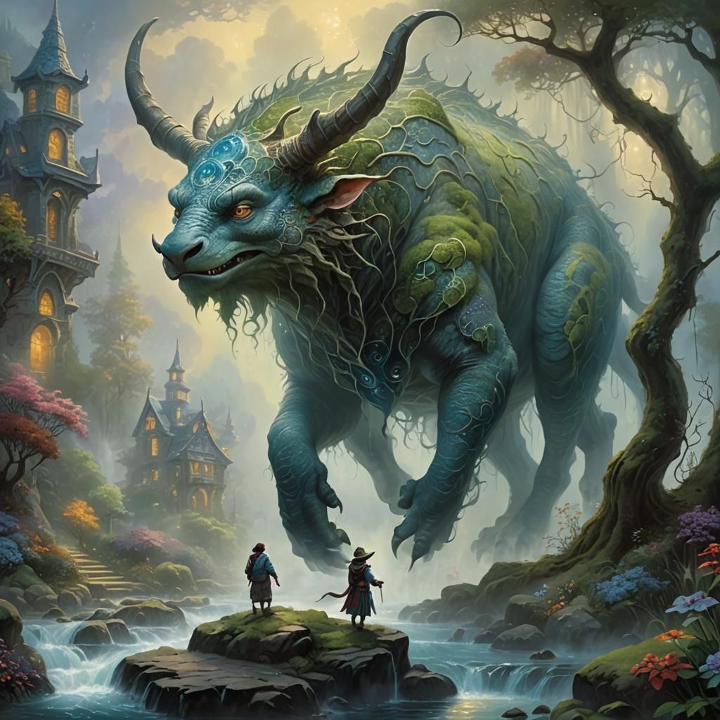 Ethereal Creature Emerges From Misty Dreamscape