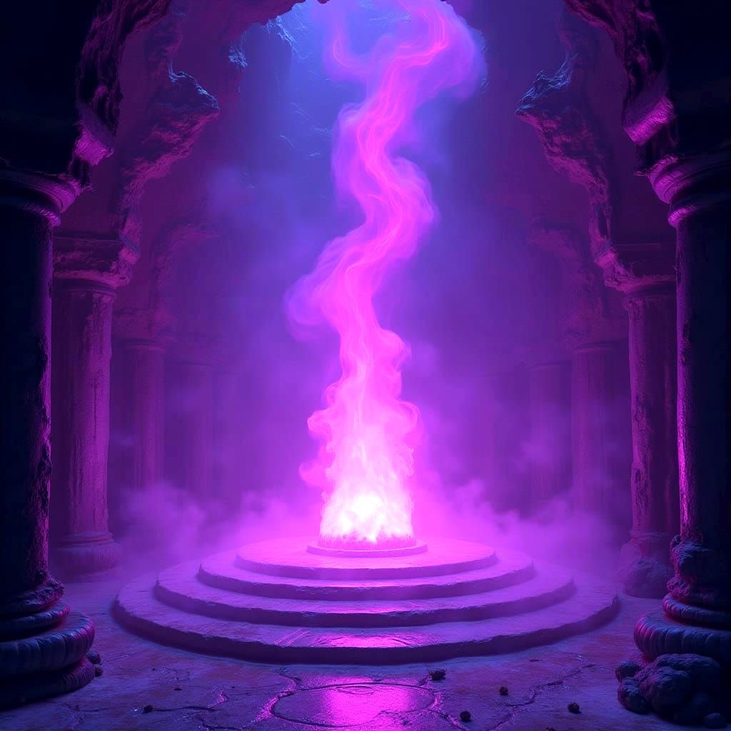 Violet Flame Sanctuary in Ethereal Light