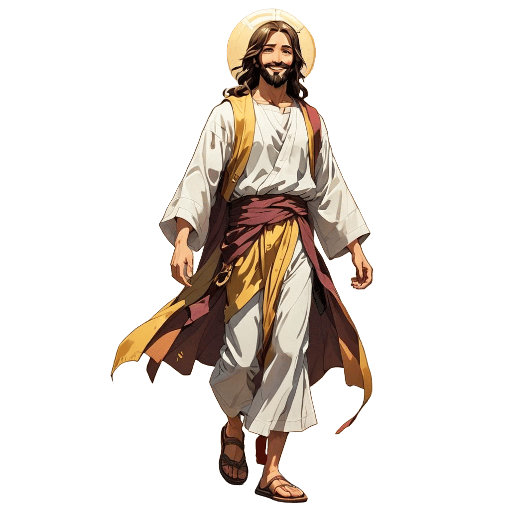 Jesus Smiling, in Anime Style