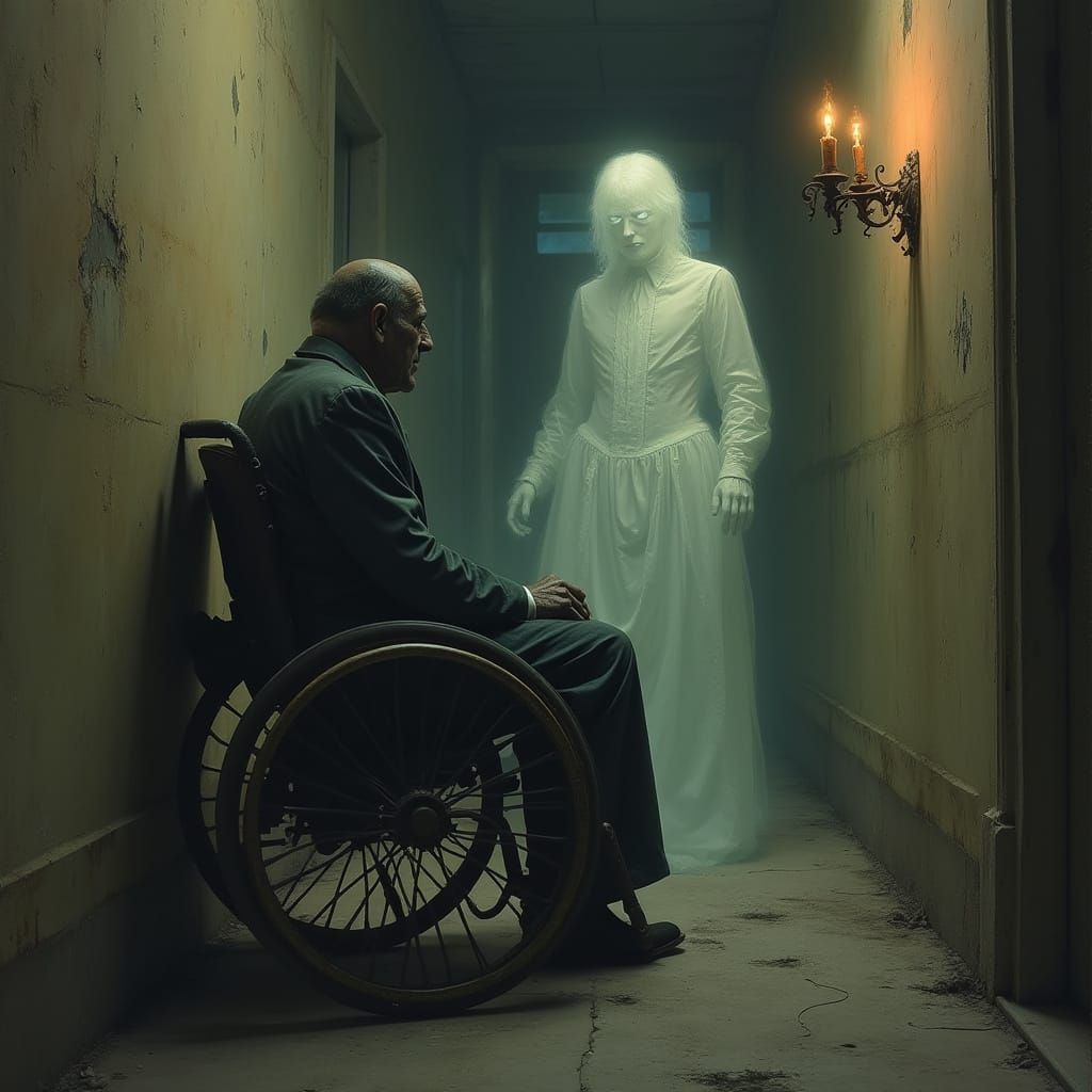 Ethereal Encounter in a Haunted Asylum