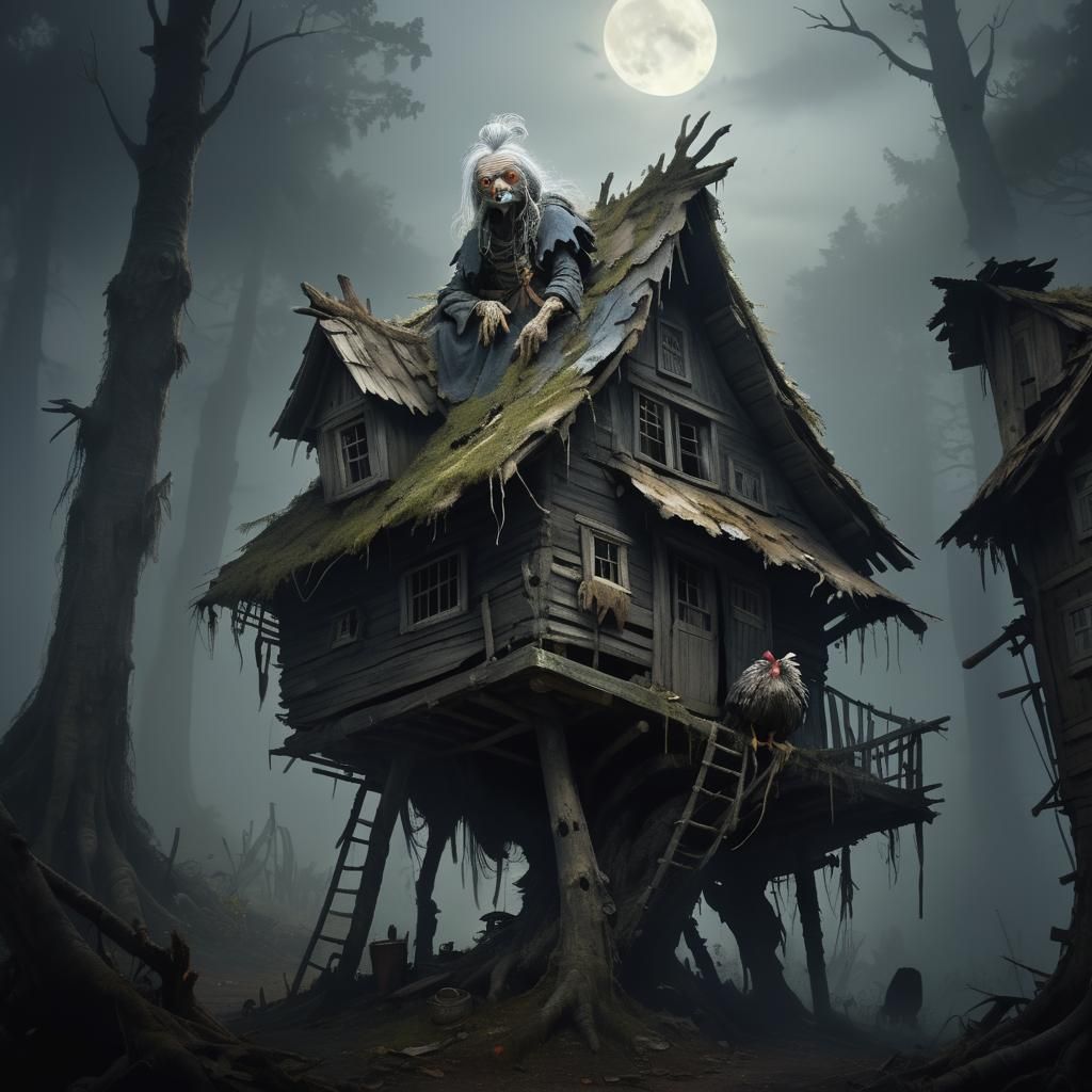 La sorcière refait sa toiture