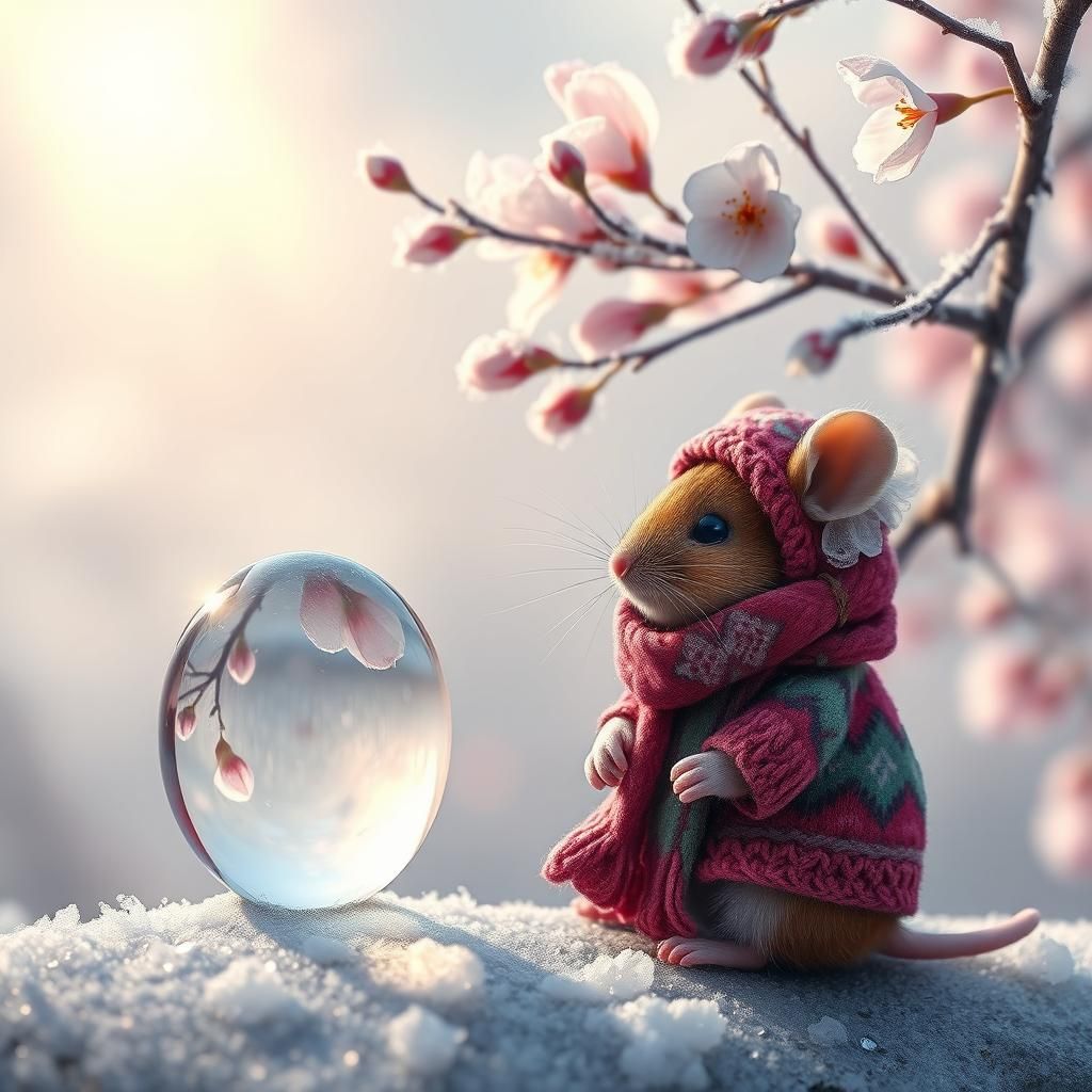 A mouse and an upside down reflection