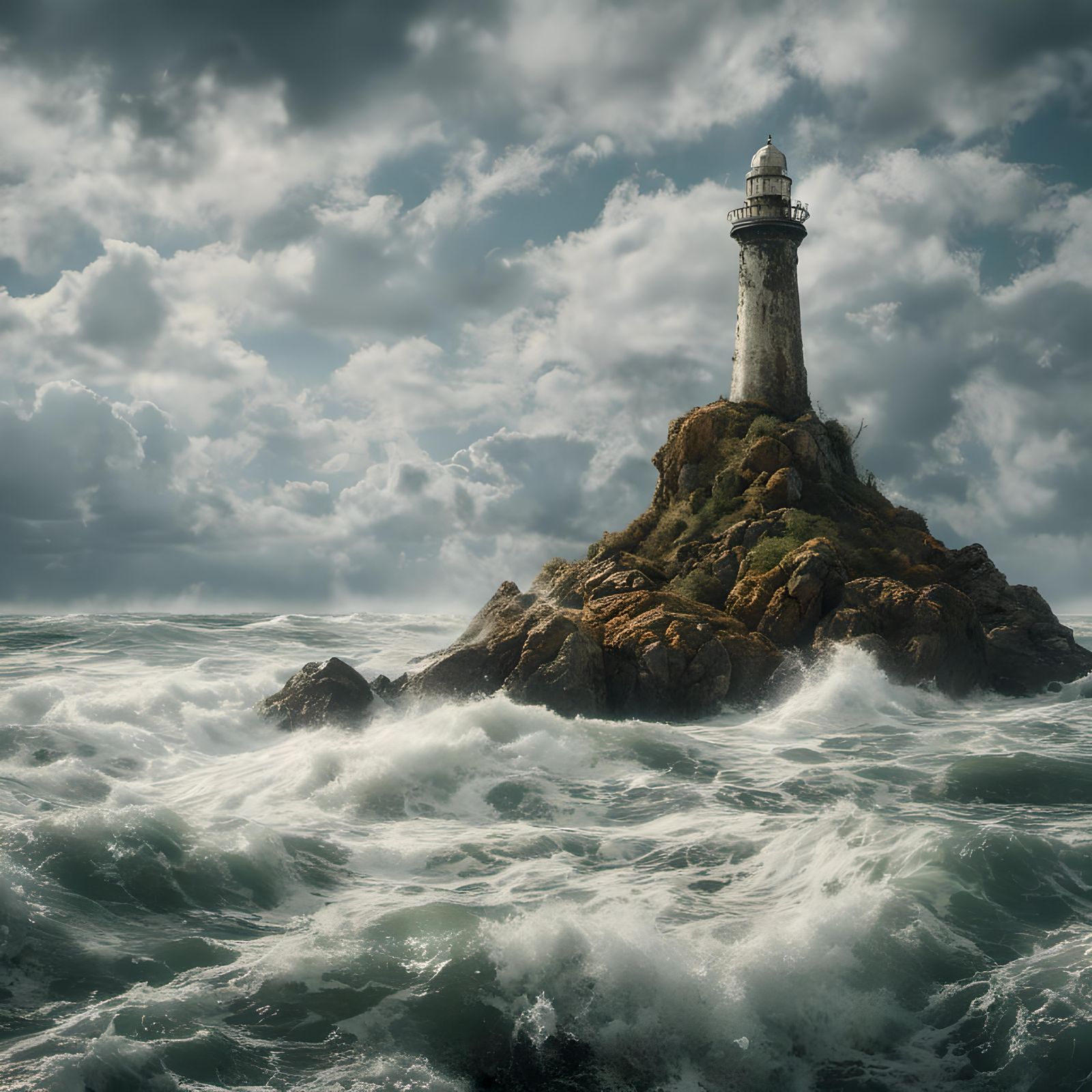 Decrepit Lighthouse in Realistic Photography Style