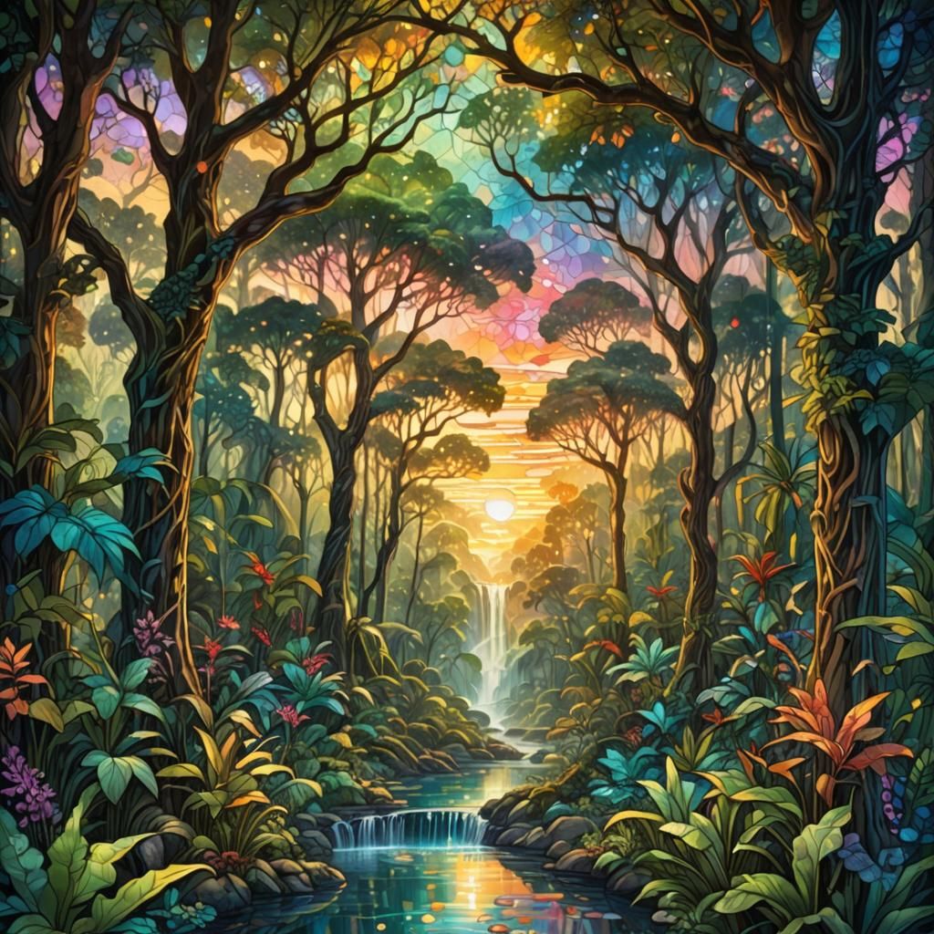 rainforest scene