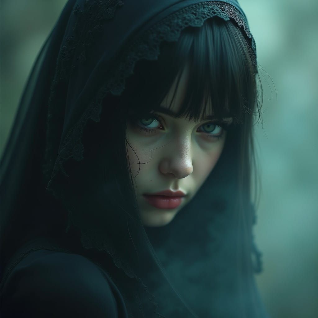 Ethereal Dark Fantasy with Soft Glowing Light