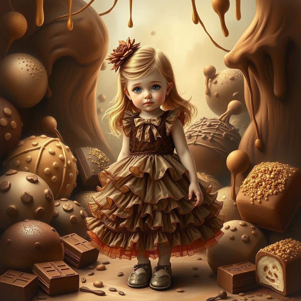 Chocolate Dress in a Chocolate Wonderland: Painterly Style