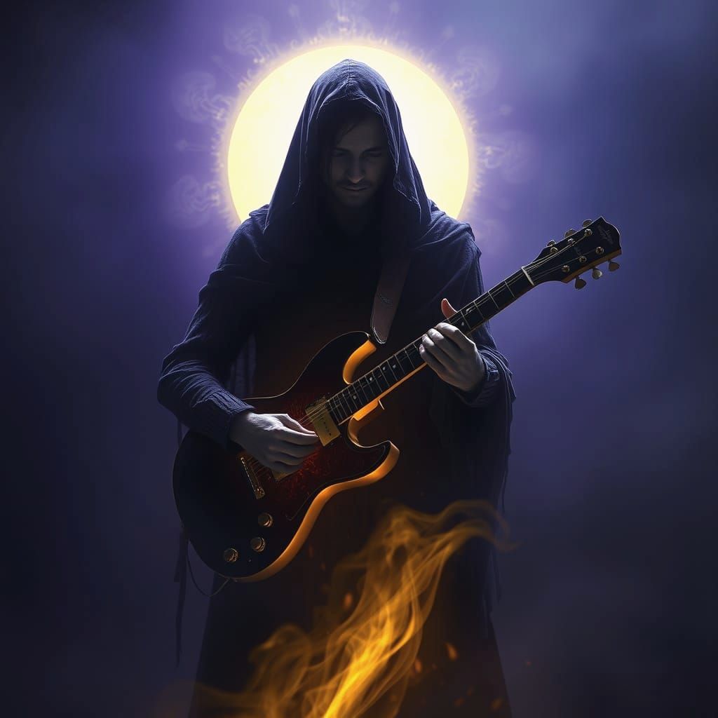 Echoes of Heartbreak in Dark Fantasy Guitar