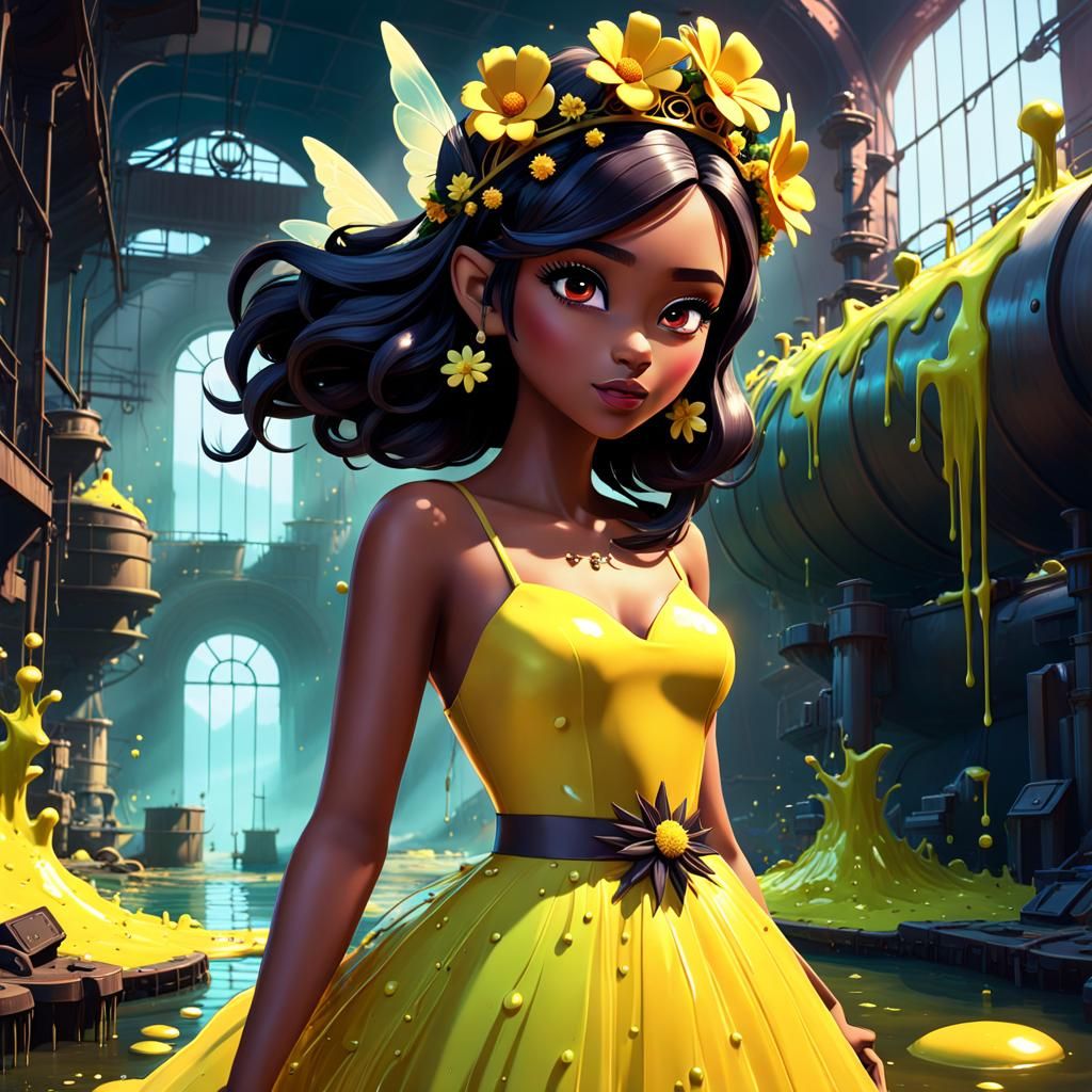 Fairy Queen in Slime, 3D Pixar Style