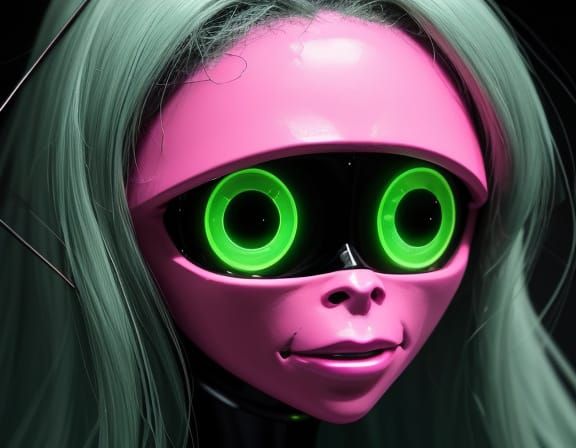 Unsettling Puppet Portrait in Fluorescent Light