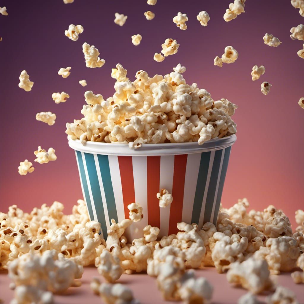 Hyperrealistic Theatre Popcorn in 8K