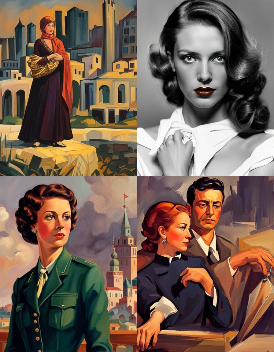 Industrial Scene in Constructivist Style