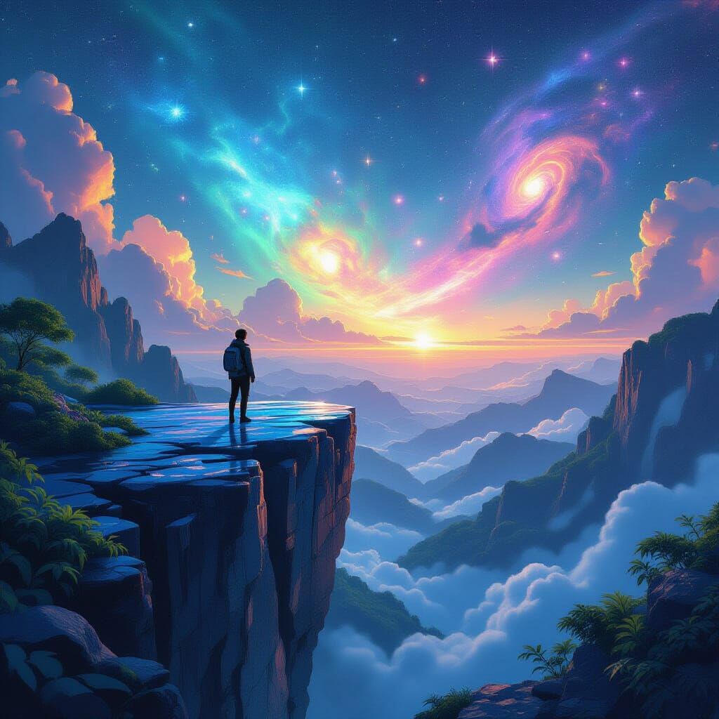 Crystal Cliff on Celaeno: A Sci-Fi Landscape