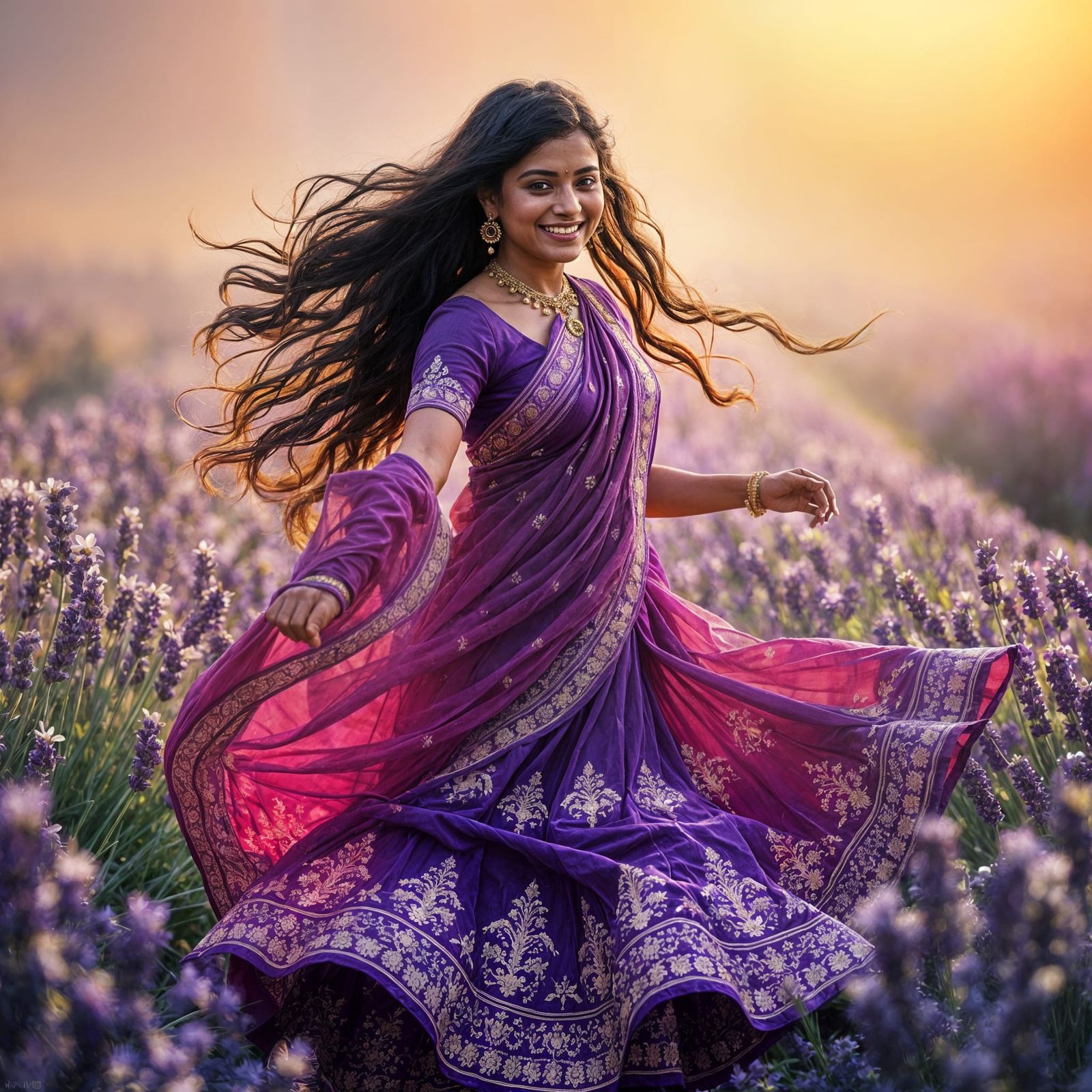 Lady in Lavender Dreamscape