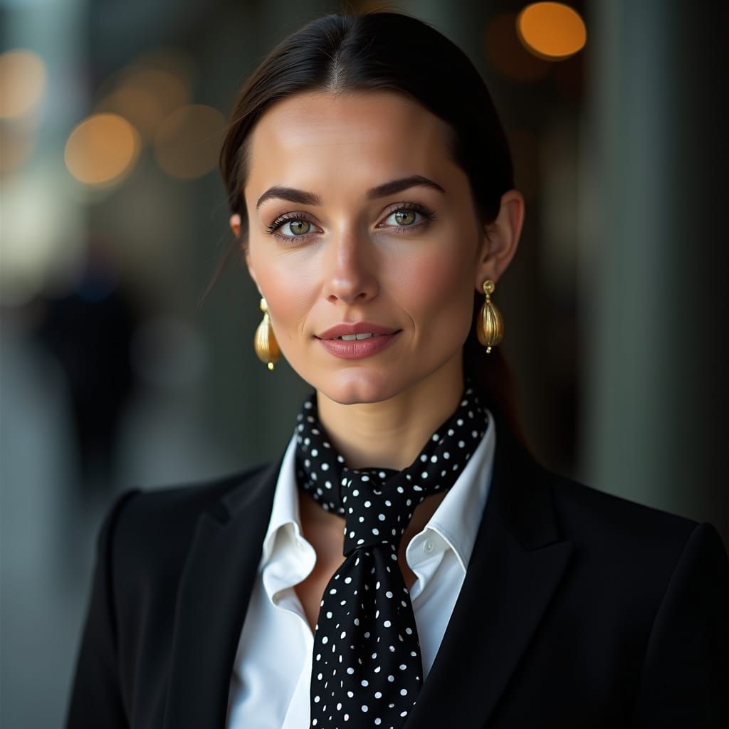 Determined Businesswoman Portrait in Dramatic Lighting
