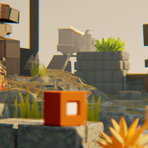 3D Game Environment with Shading and Depth