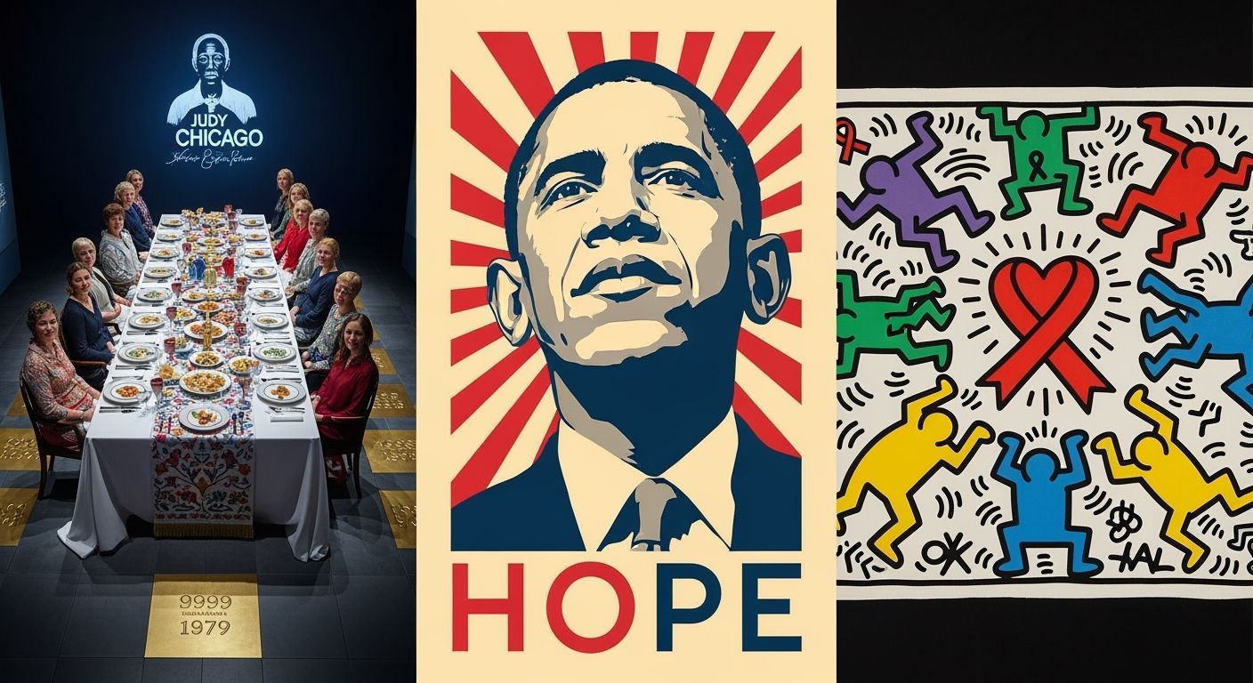 Digital Triptych of Late 20th Century Art