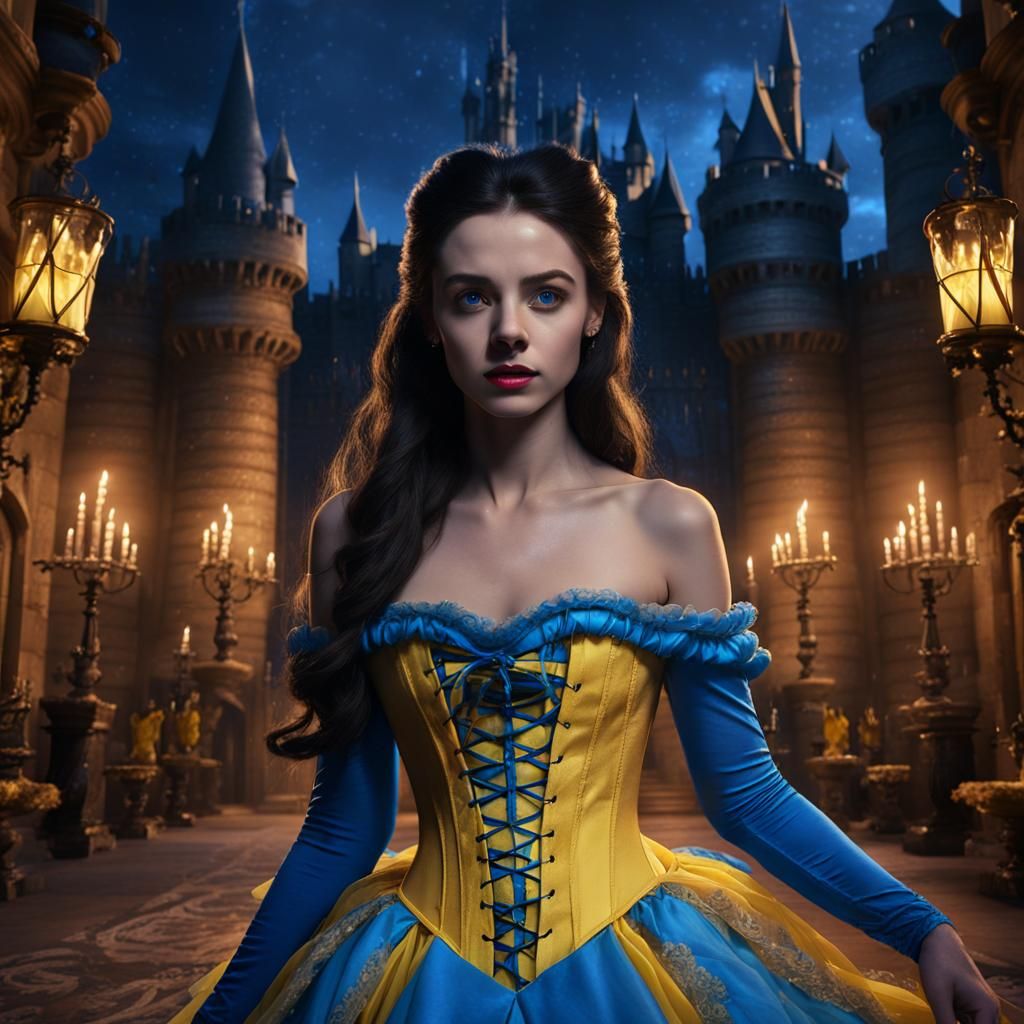 Gothic Fairytale Belle in Beast's Castle